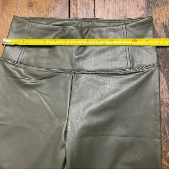 EUC Bagatelle Collection faux leather leggings. Dark green, size small. - Picture 6 of 6